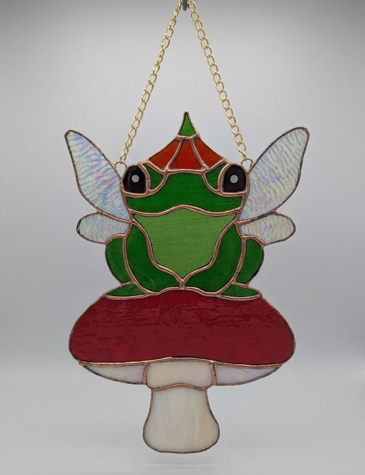 Fairy Frog on Mushroom (Large)